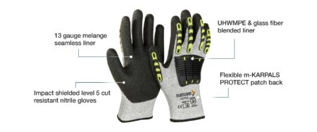 bombay safety Impact Resistant Nitrile Gloves with Cut Level 5
