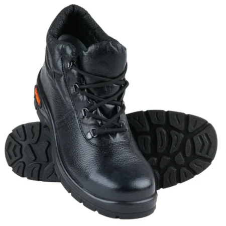 bombay safety Tiger Leopard S1 EN ISO 20345 Certified High Ankle Safety Shoes | Steel Toe PU Sole I Anti-Slip Industrial Work Shoes