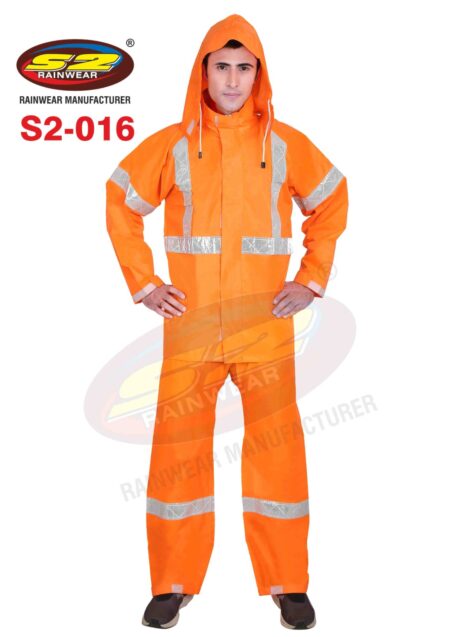 bombay Safety Raincoats fluorescent  Orange Paint Shirt Radium TApe
