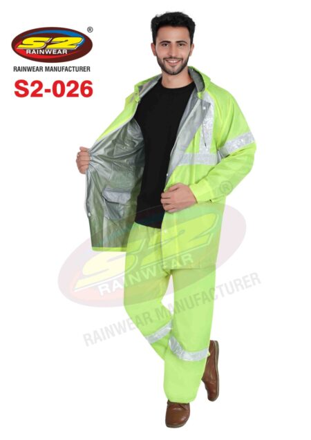 bombay Safety Raincoats Green Paint Shirt Radium TApe